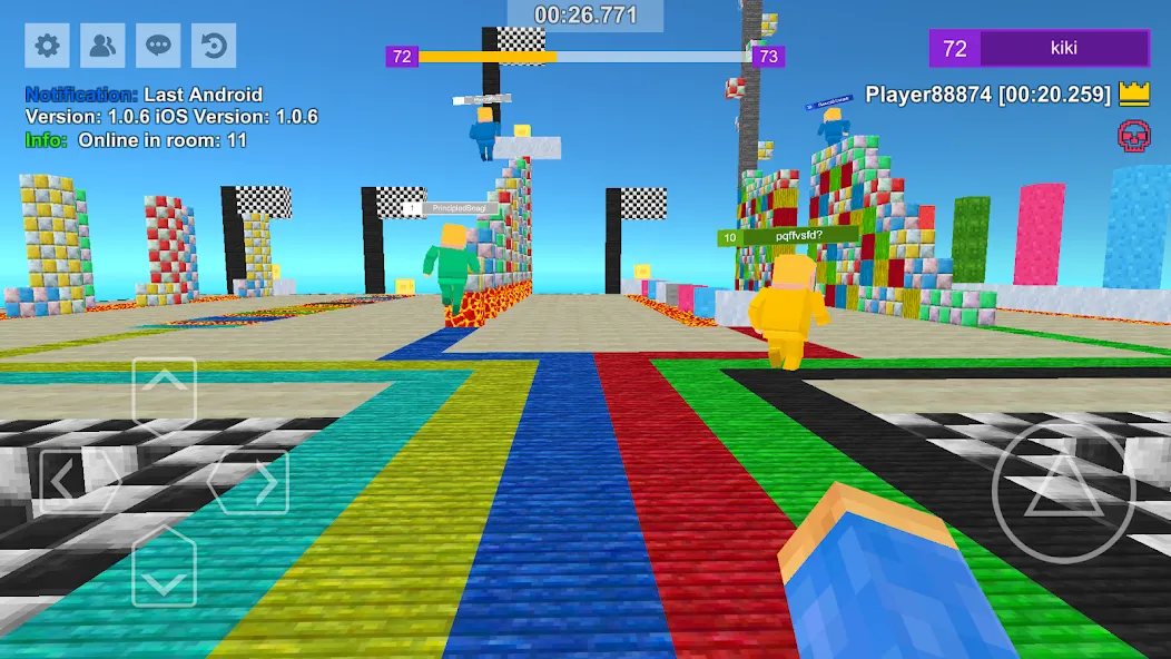 Мод Parkour Craft: Online PvP Game — Безлимитные монеты и ускоренный бег, скачать APK — скриншот 5