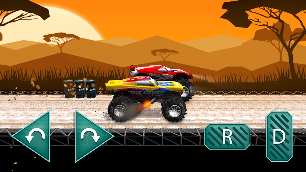 Monster truck: Extreme racing бесплатно на Андроид — мод: Безлимитные деньги и топливо — скриншот 4 Monster truck: Extreme racing бесплатно на Андроид — мод: Безлимитные деньги и топливо — скриншот 4