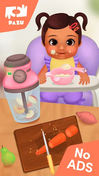 Baby care game & Dress up на телефон — скачать мод: Много денег и все наряды — скриншот 2 Baby care game & Dress up на телефон — скачать мод: Много денег и все наряды — скриншот 2