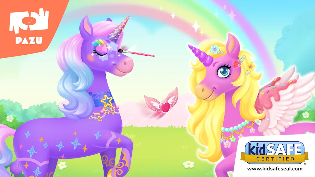My Unicorn dress up for kids взлом APK — Без рекламы и все наряды открыты — скриншот 1