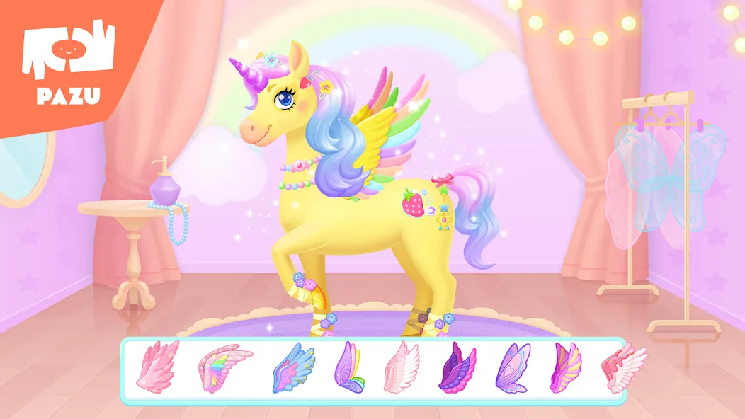 My Unicorn dress up for kids взлом APK — Без рекламы и все наряды открыты — скриншот 4