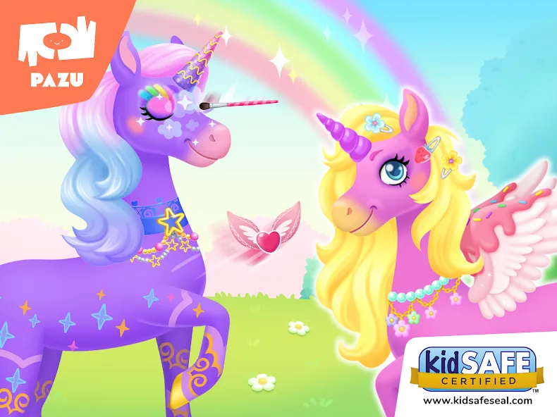My Unicorn dress up for kids взлом APK — Без рекламы и все наряды открыты — скриншот 5