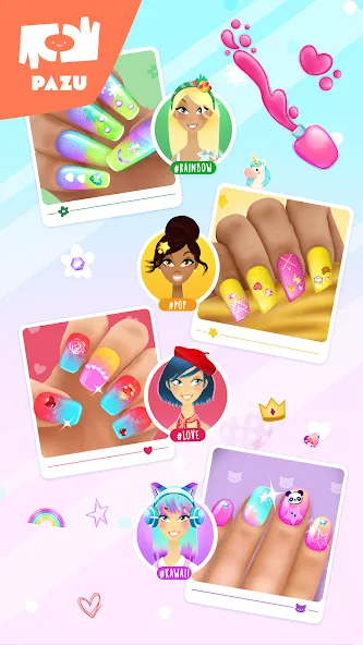 Girls Nail Salon - Kids Games (Мод: Все салоны и украшения открыты) — скачать на Андроид — скриншот 5 Girls Nail Salon - Kids Games (Мод: Все салоны и украшения открыты) — скачать на Андроид — скриншот 5