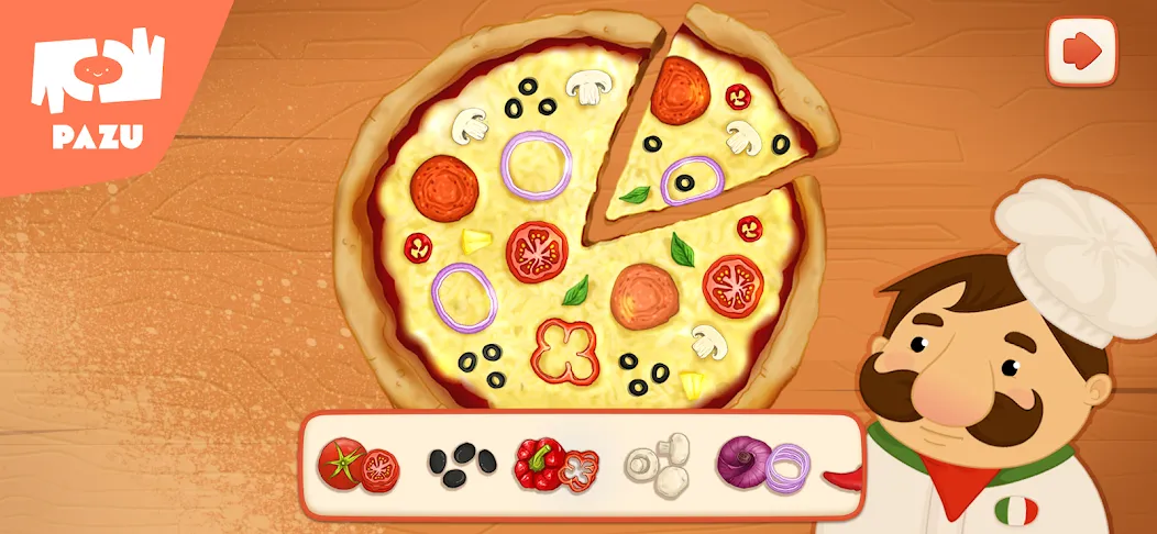 Скачать мод Pizza maker cooking games — Безлимитные деньги и все ингредиенты — скриншот 5