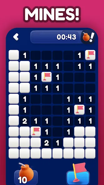 Minesweeper Bomb Mines Game на телефон — скачать мод: Без рекламы и бесконечные подсказки — скриншот 1 Minesweeper Bomb Mines Game на телефон — скачать мод: Без рекламы и бесконечные подсказки — скриншот 1