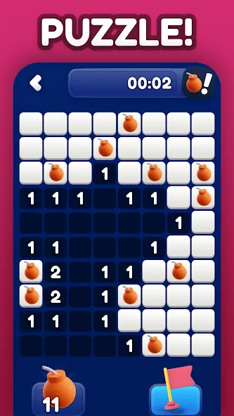 Minesweeper Bomb Mines Game на телефон — скачать мод: Без рекламы и бесконечные подсказки — скриншот 2 Minesweeper Bomb Mines Game на телефон — скачать мод: Без рекламы и бесконечные подсказки — скриншот 2