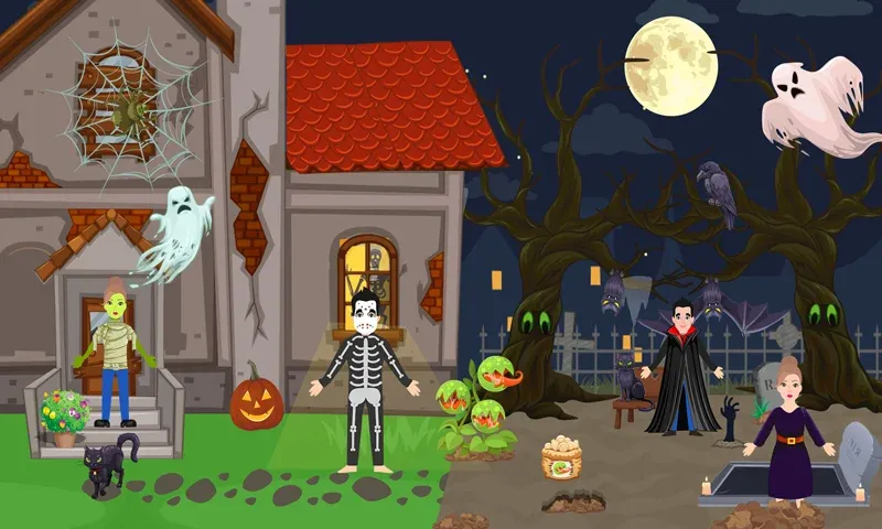 Pretend Play Halloween Party (Мод: Все предметы для хэллоуинской вечеринки) — скачать на Андроид — скриншот 2