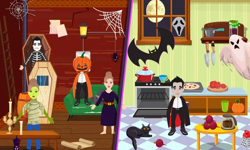 Pretend Play Halloween Party (Мод: Все предметы для хэллоуинской вечеринки) — скачать на Андроид — скриншот 4