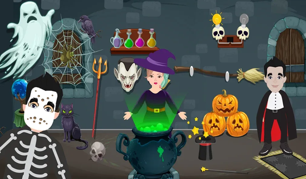 Pretend Play Halloween Party (Мод: Все предметы для хэллоуинской вечеринки) — скачать на Андроид — скриншот 5