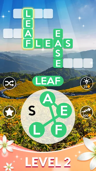 Скачать мод Wordscapes — Безлимитные подсказки и открыты все уровни — скриншот 2 Скачать мод Wordscapes — Безлимитные подсказки и открыты все уровни — скриншот 2