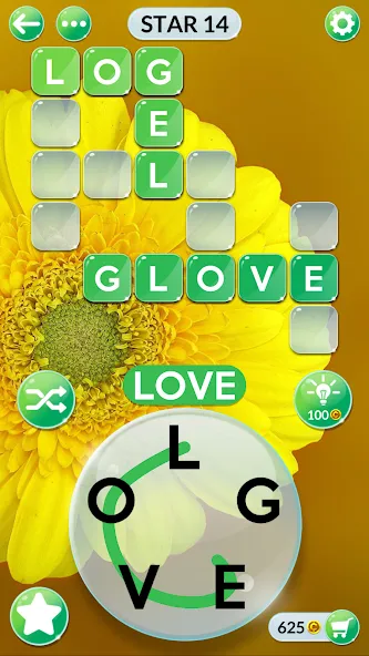 Wordscapes In Bloom — последняя версия с модом (Безлимитные подсказки и монеты) — скриншот 1 Wordscapes In Bloom — последняя версия с модом (Безлимитные подсказки и монеты) — скриншот 1