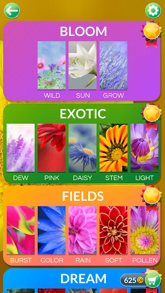 Wordscapes In Bloom — последняя версия с модом (Безлимитные подсказки и монеты) — скриншот 3 Wordscapes In Bloom — последняя версия с модом (Безлимитные подсказки и монеты) — скриншот 3