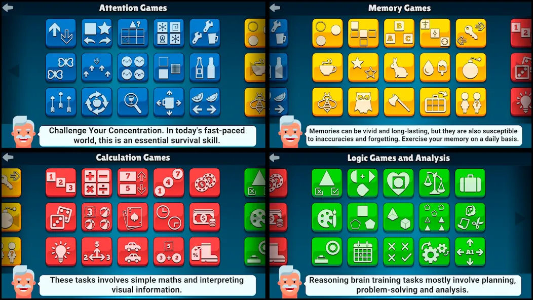 Neurobics: 60 Brain Games на телефон — скачать мод: Безлимитные подсказки и открыты все игры — скриншот 2 Neurobics: 60 Brain Games на телефон — скачать мод: Безлимитные подсказки и открыты все игры — скриншот 2