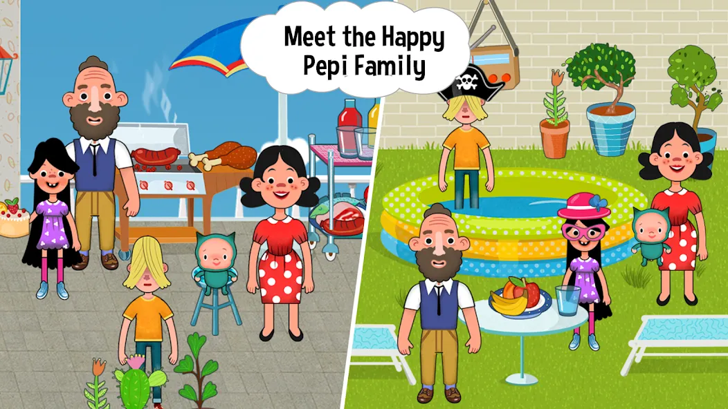 Pepi House: Happy Family — последняя версия с модом (Открыты все комнаты и персонажи) — скриншот 5