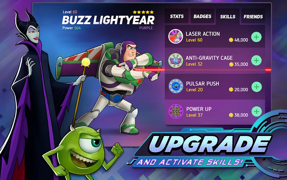 Disney Heroes: Battle Mode мод на Андроид: Безлимитные ресурсы и усиленные герои — скриншот 4 Disney Heroes: Battle Mode мод на Андроид: Безлимитные ресурсы и усиленные герои — скриншот 4