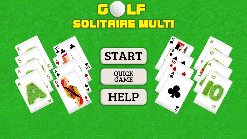 Скачать Golf Solitaire Multi CardsGame последней версии — Безлимитные подсказки и отмены — скриншот 1