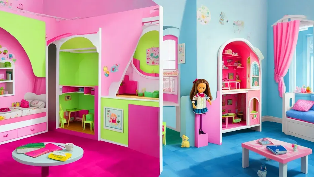 Doll House Design: Girl Games (Мод: Безлимитные деньги и всё открыто) — скачать на Андроид — скриншот 1