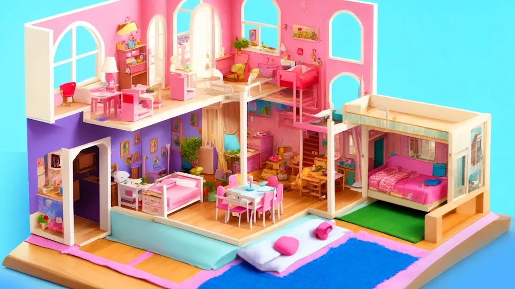 Doll House Design: Girl Games (Мод: Безлимитные деньги и всё открыто) — скачать на Андроид — скриншот 3
