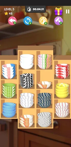 Bowl Sort Bonanza взлом на Андроид — Безлимитные подсказки и открыты все уровни — скриншот 3
