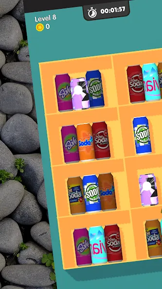 Tidy Box Match 3D взломанный APK — Безлимитные деньги и подсказки — скриншот 1