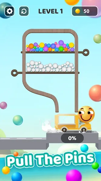 Pin Puzzle - Pull Pins Out — скачать мод: Безлимитные подсказки и открыты все уровни — скриншот 1 Pin Puzzle - Pull Pins Out — скачать мод: Безлимитные подсказки и открыты все уровни — скриншот 1
