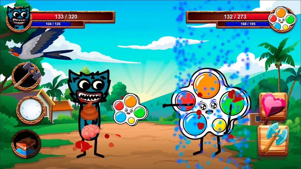 Cartoon Battle бесплатно на Андроид — мод: Безлимитные ресурсы и усиленные герои — скриншот 1 Cartoon Battle бесплатно на Андроид — мод: Безлимитные ресурсы и усиленные герои — скриншот 1