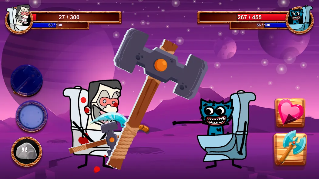 Cartoon Battle бесплатно на Андроид — мод: Безлимитные ресурсы и усиленные герои — скриншот 2 Cartoon Battle бесплатно на Андроид — мод: Безлимитные ресурсы и усиленные герои — скриншот 2