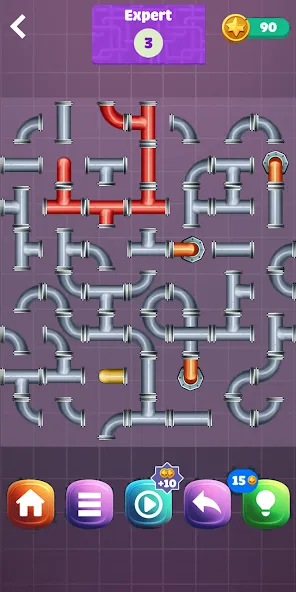 Pipe Puzzle Connect — последняя версия с модом (Без рекламы и все уровни открыты) — скриншот 1
