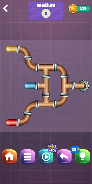 Pipe Puzzle Connect — последняя версия с модом (Без рекламы и все уровни открыты) — скриншот 2