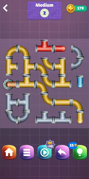 Pipe Puzzle Connect — последняя версия с модом (Без рекламы и все уровни открыты) — скриншот 3