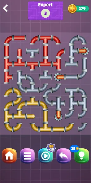 Pipe Puzzle Connect — последняя версия с модом (Без рекламы и все уровни открыты) — скриншот 5