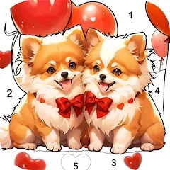 Мод Dog Coloring, Color by number — Все раскраски разблокированы, скачать APK