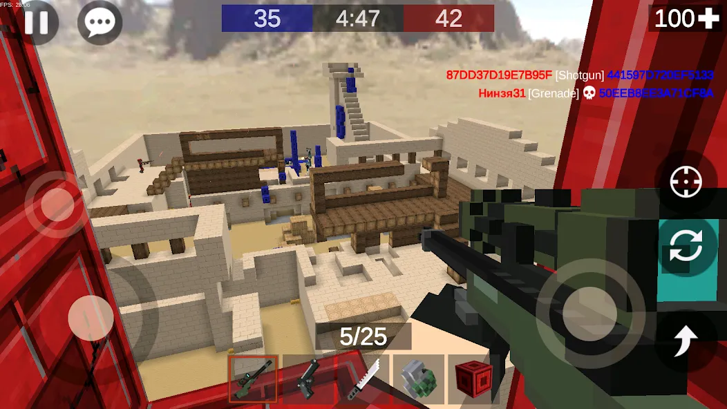 Pixel Combats 2: Gun games PvP — взломанная версия, Безлимитные деньги и оружие — скриншот 2
