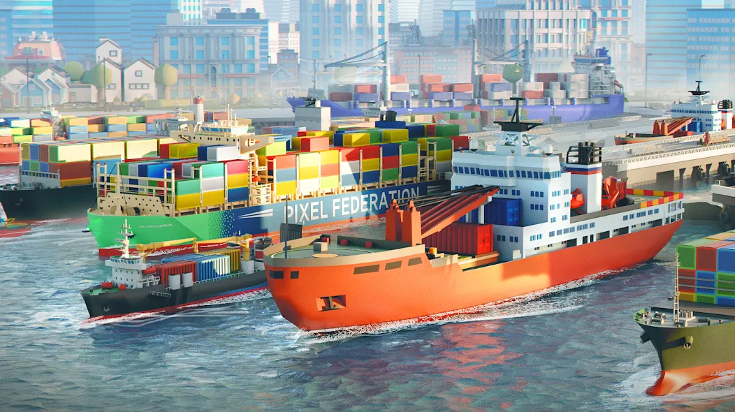 Скачать Port City: Ship Tycoon Mod APK — Безлимитные деньги и ресурсы — скриншот 3