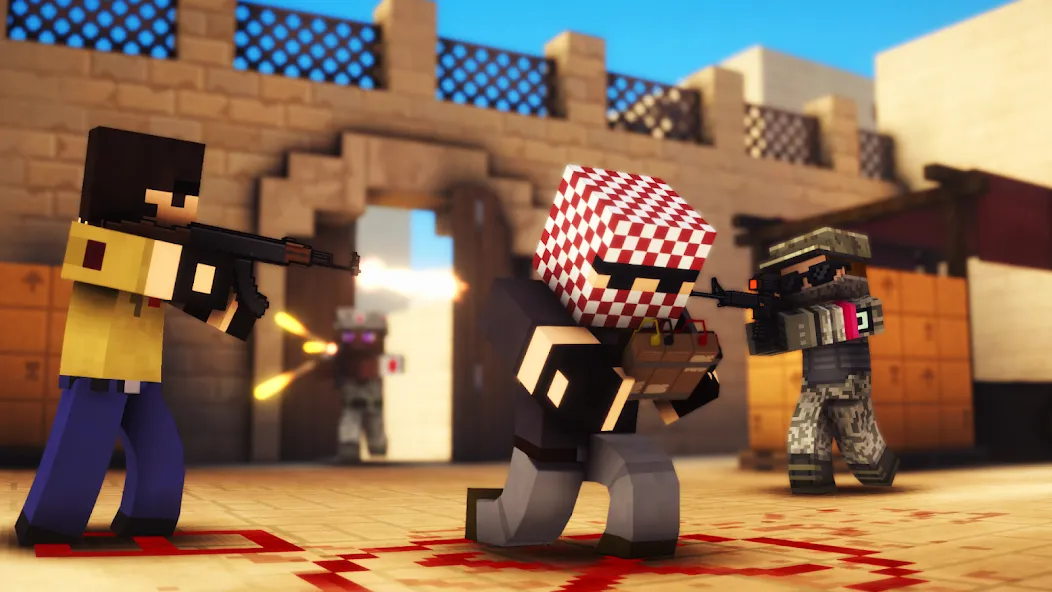 Pixel Strike 3D - FPS Gun Game взломанный APK — Безлимитные монеты и всё оружие — скриншот 1