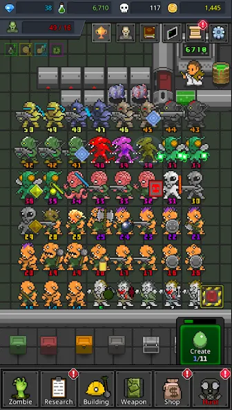 Скачать мод Grow Zombie VIP : Merge Zombie — Без рекламы и бесконечные монеты — скриншот 3