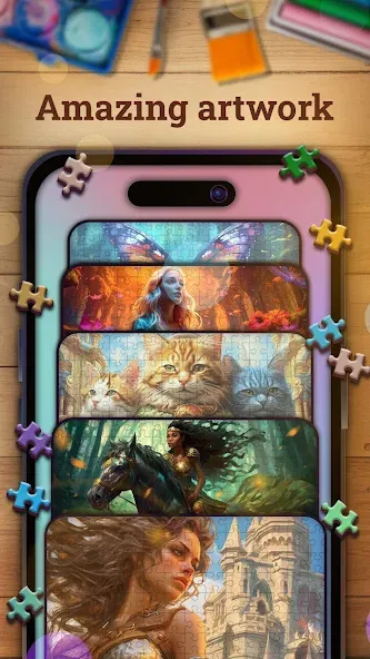 Скачать мод Jigsaw puzzles 2: Puzzle game — Безлимитные подсказки и монеты — скриншот 2 Скачать мод Jigsaw puzzles 2: Puzzle game — Безлимитные подсказки и монеты — скриншот 2