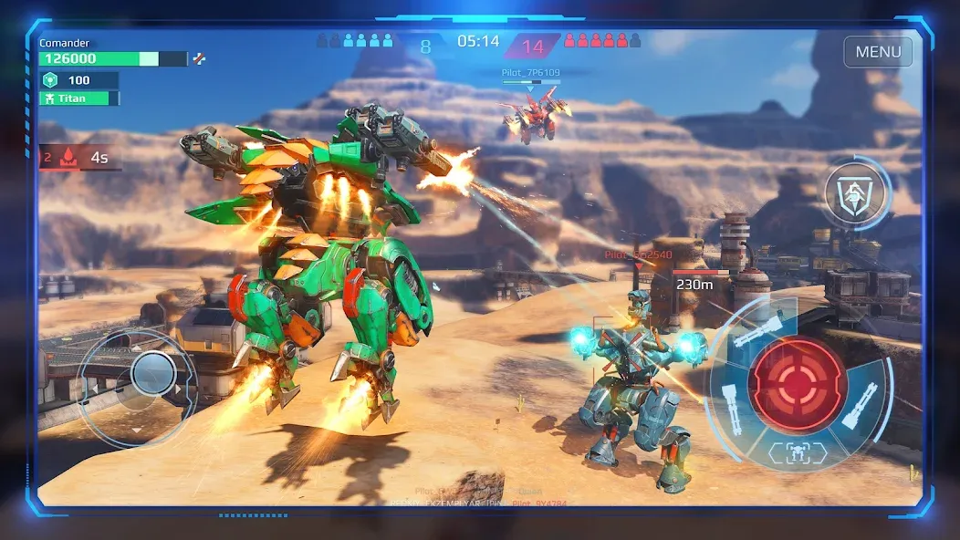 Скачать War Robots Multiplayer Battles на Андроид с модом — Безлимитные ресурсы и усиленные роботы — скриншот 2