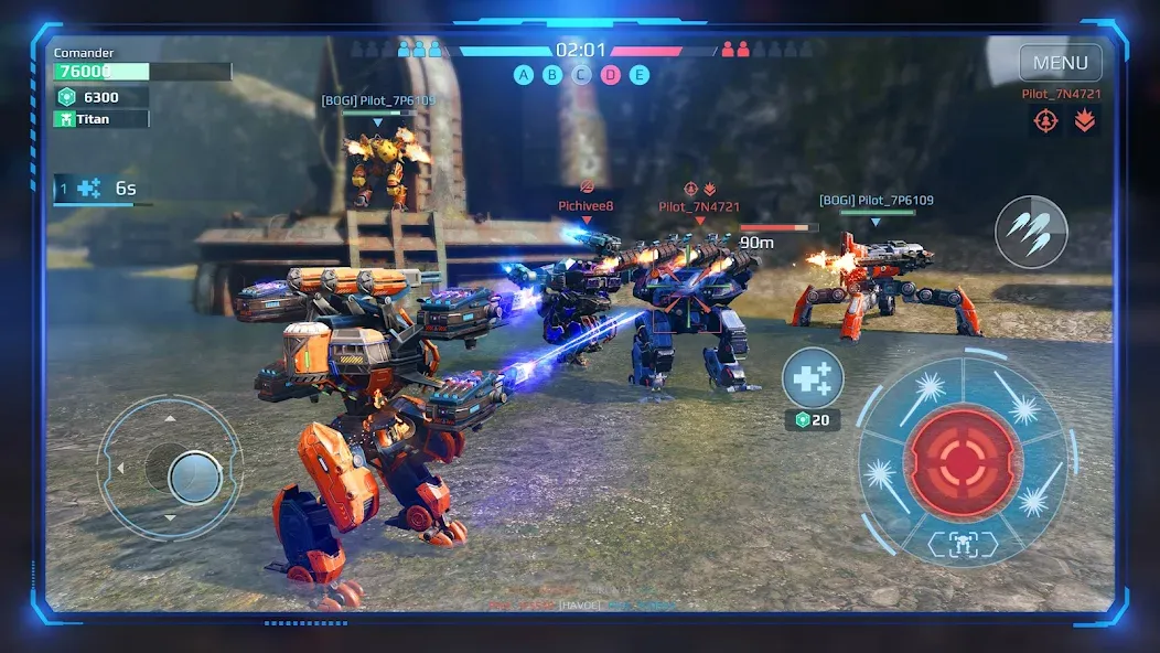Скачать War Robots Multiplayer Battles на Андроид с модом — Безлимитные ресурсы и усиленные роботы — скриншот 3