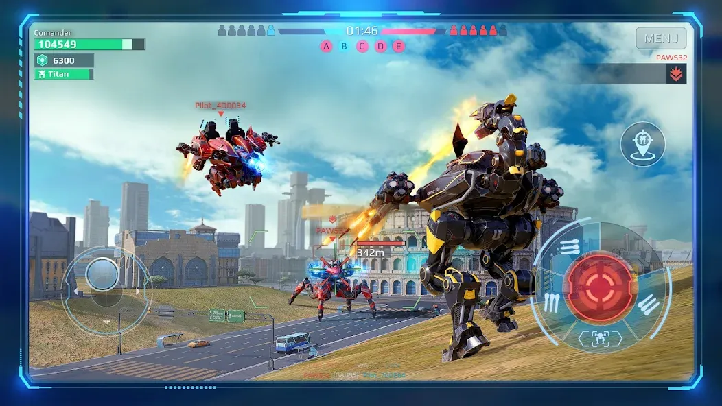 Скачать War Robots Multiplayer Battles на Андроид с модом — Безлимитные ресурсы и усиленные роботы — скриншот 4