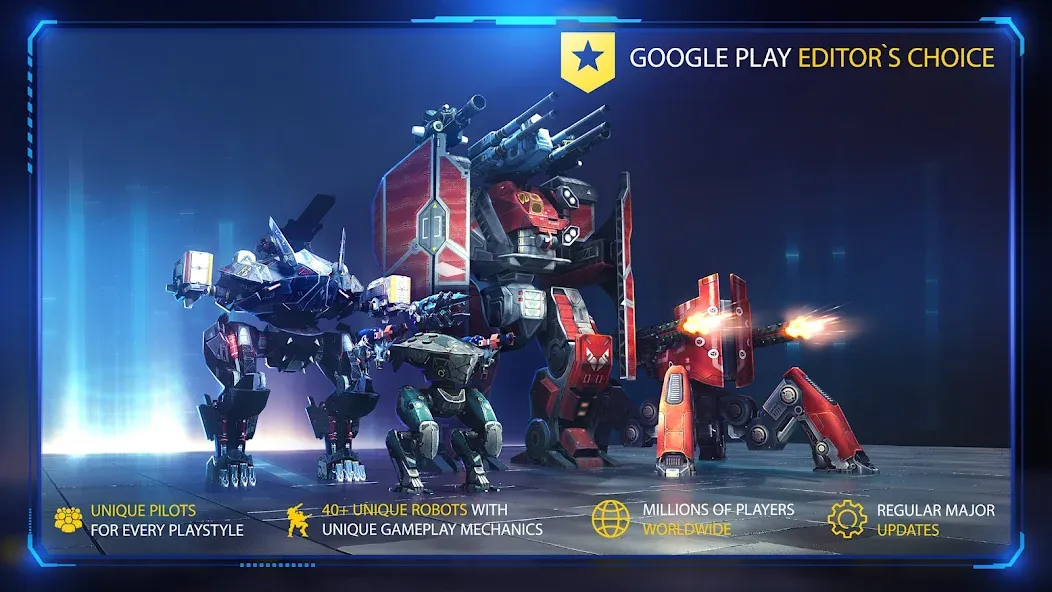 Скачать War Robots Multiplayer Battles на Андроид с модом — Безлимитные ресурсы и усиленные роботы — скриншот 5