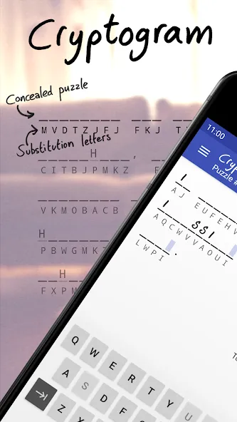 Cryptogram - puzzle quotes MOD APK: Открыты все цитаты и подсказки — скриншот 1 Cryptogram - puzzle quotes MOD APK: Открыты все цитаты и подсказки — скриншот 1