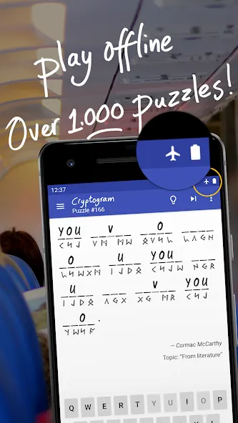 Cryptogram - puzzle quotes MOD APK: Открыты все цитаты и подсказки — скриншот 3 Cryptogram - puzzle quotes MOD APK: Открыты все цитаты и подсказки — скриншот 3