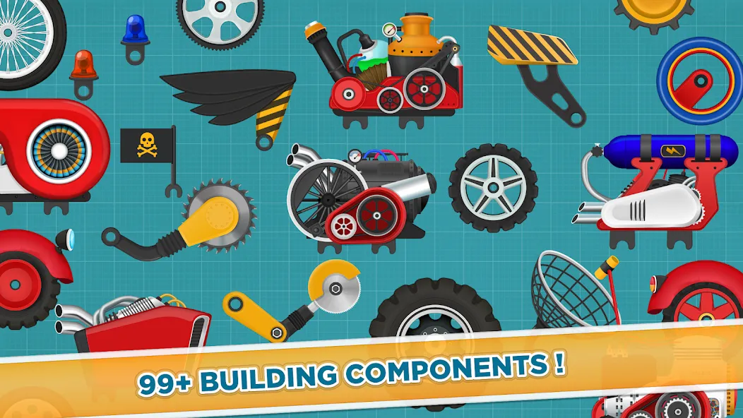 Car Builder & Racing for Kids (Мод: Много денег и все машины открыты) — скачать на Андроид — скриншот 5