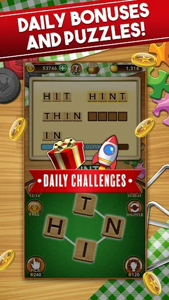 Word Collect - Word Games Fun — Без рекламы и безлимитные подсказки, скачать мод APK — скриншот 3 Word Collect - Word Games Fun — Без рекламы и безлимитные подсказки, скачать мод APK — скриншот 3