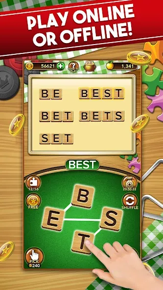 Word Collect - Word Games Fun — Без рекламы и безлимитные подсказки, скачать мод APK — скриншот 4 Word Collect - Word Games Fun — Без рекламы и безлимитные подсказки, скачать мод APK — скриншот 4