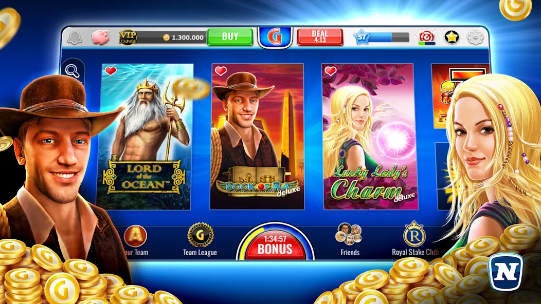 Мод Gaminator Online Casino Slots — Безлимитные монеты и бонусы, скачать APK — скриншот 1 Мод Gaminator Online Casino Slots — Безлимитные монеты и бонусы, скачать APK — скриншот 1