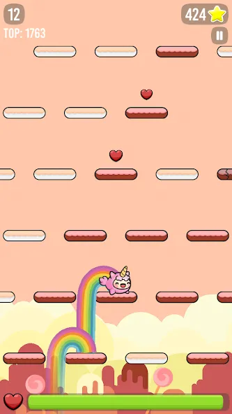 Happy Hop: Kawaii Jump взломанный APK — Безлимитные жизни и открыты все скины — скриншот 2