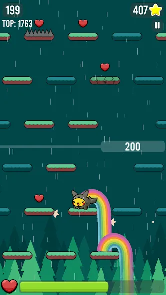 Happy Hop: Kawaii Jump взломанный APK — Безлимитные жизни и открыты все скины — скриншот 3