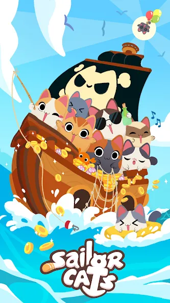 Sailor Cats MOD APK: Без рекламы и много монет — скриншот 2